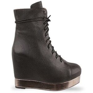 Jeffrey Campbell Back Off Black Silver Shoes